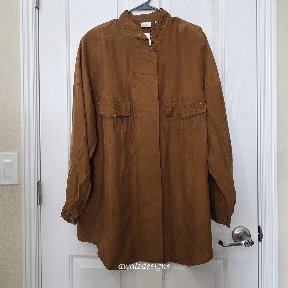VTG 80's Elegant Copper Women's Blouse‎